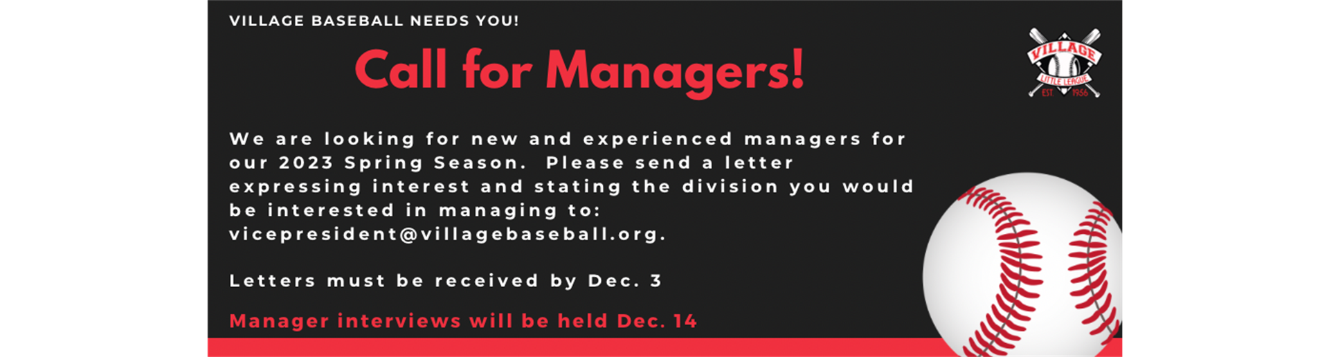 Call for Managers!